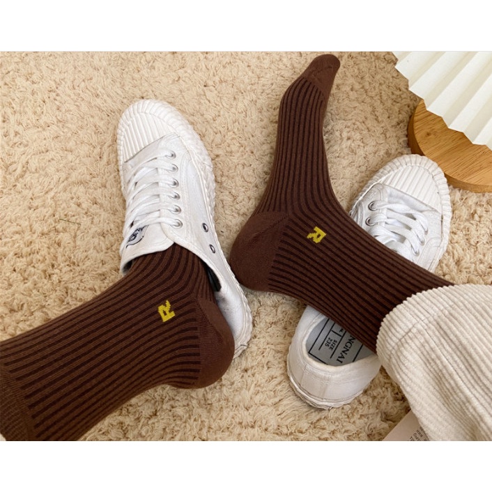 Vớ cao cổ chữ R Unisex nhiều màu phong cách dễ thương, trẻ trung & năng động.