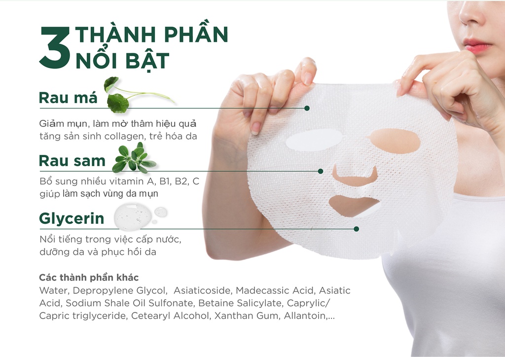 Mô tả Hộp 10 miếng mặt nạ Caryophy Portulaca Mask Sheet Hàn Quốc cấp ẩm dưỡng da giảm mụn mờ thâm - 4