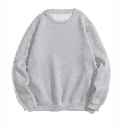 Áo Sweater Nỉ Trơn Màu Xám Nam Nữ Unisex, Form Rộng Chất Nỉ Bông Cao ...