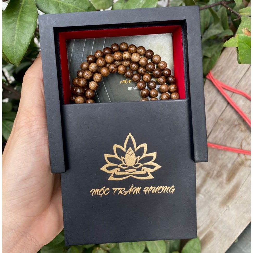 Ảnh Vòng Tay Trầm Hương Chuỗi Tràng Hạt 108 7mm Trầm Tốc - MTH JEWELRY 1