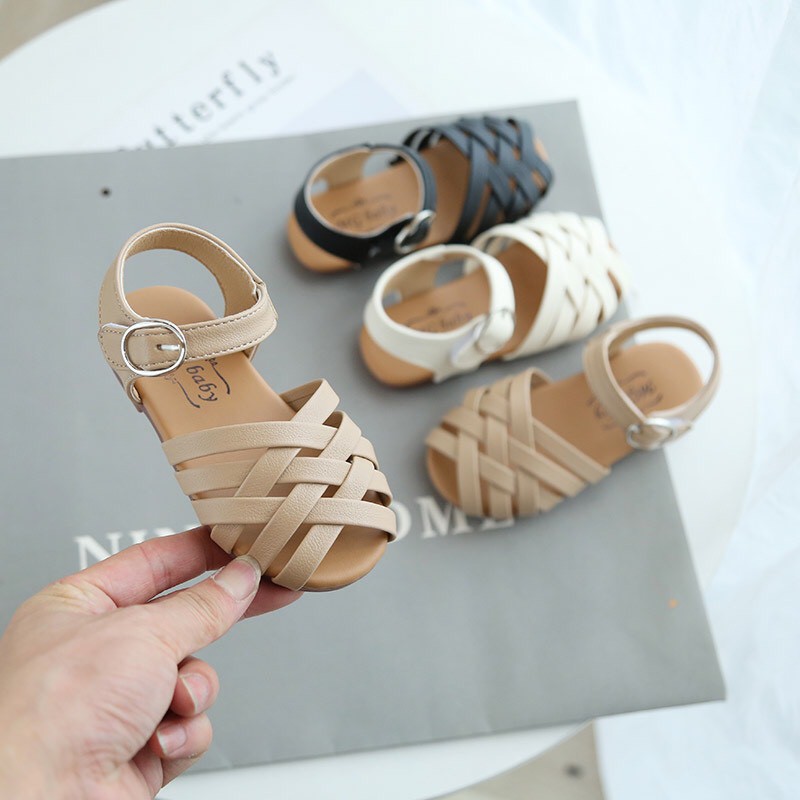 Sandal bé gái Đan chéo Đế Mềm siêu êm cho Mùa Hè phong cách Hàn Quốc cho bé từ 1-6 tuổi nhẹ  v285 ( có ảnh thật )