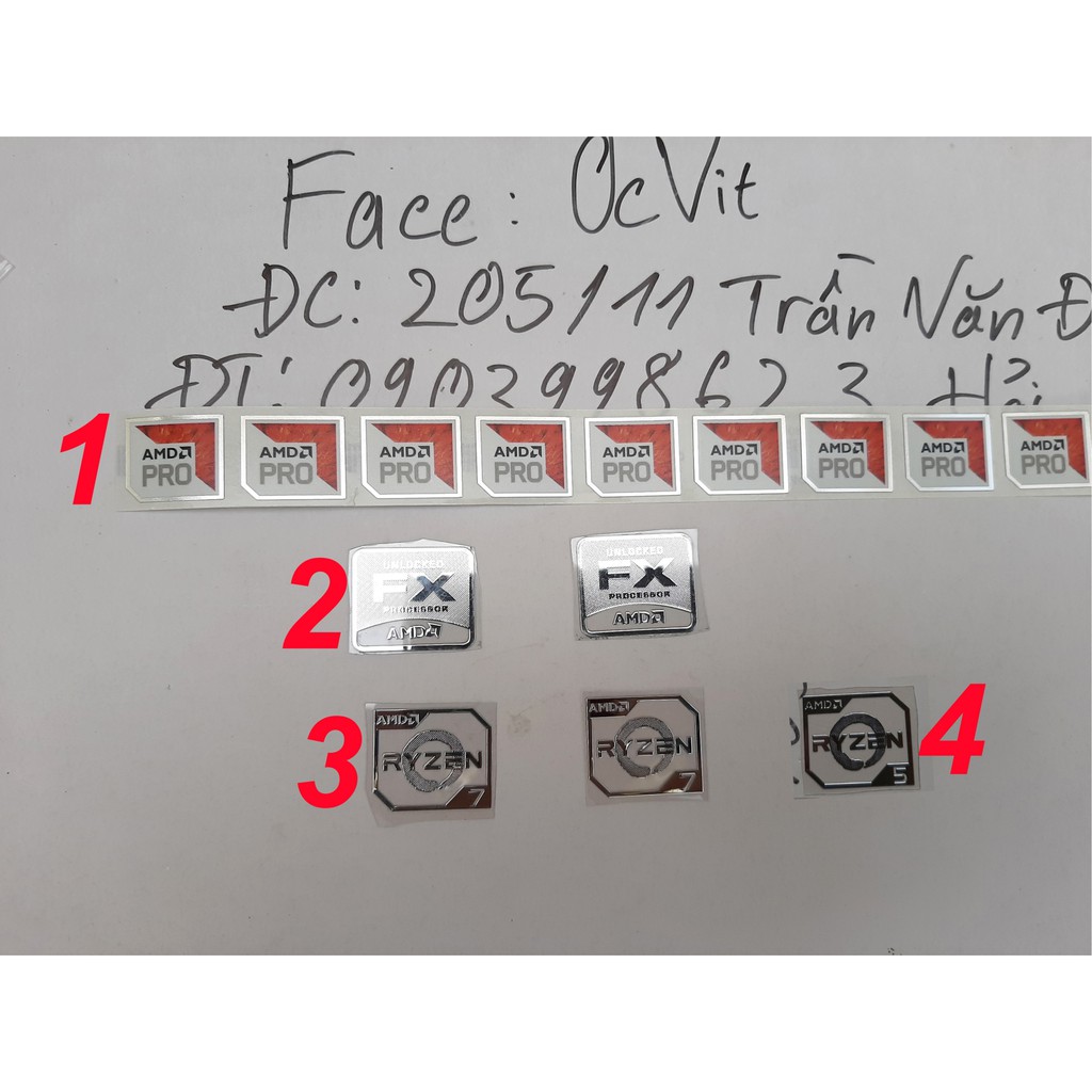 LOGO AMD mạ inox bóng Sticker kim loại | Shopee Việt Nam