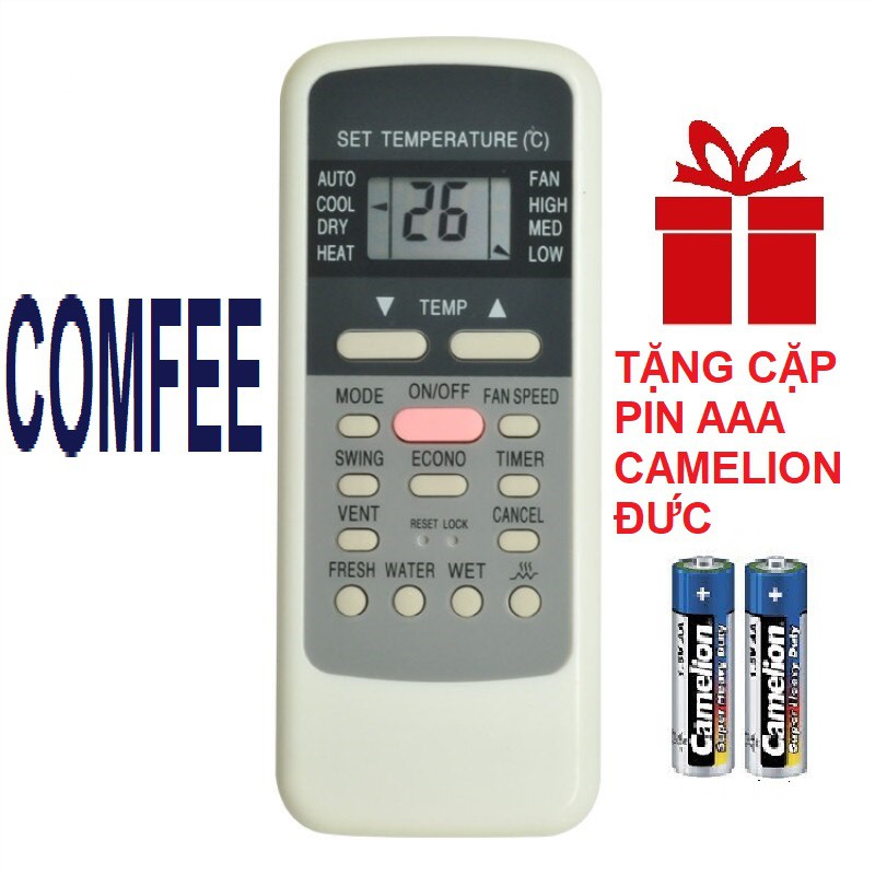 Remote điều khiển máy lạnh điều hòa COMFEE mẫu 1 | Shopee Việt Nam