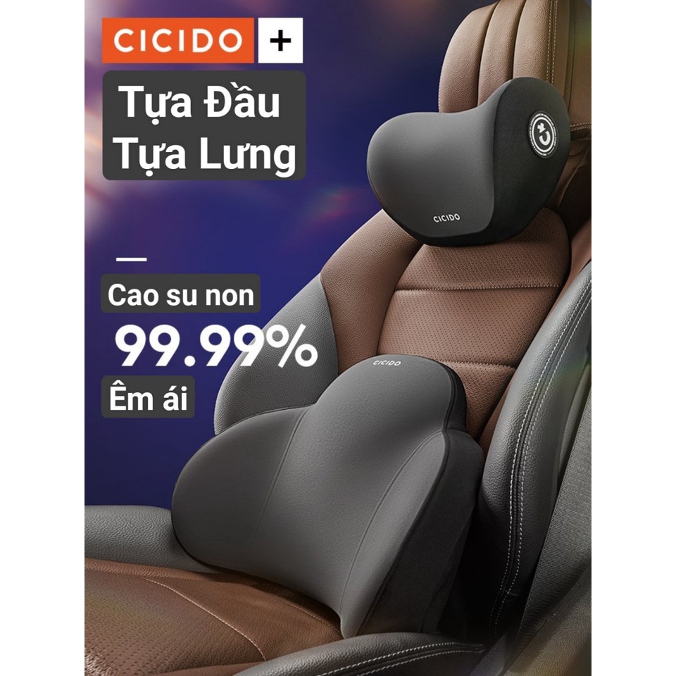 Combo tựa đầu và tựa lưng cicido cao cấp chính hãng dành cho ô tô [xh05 ...