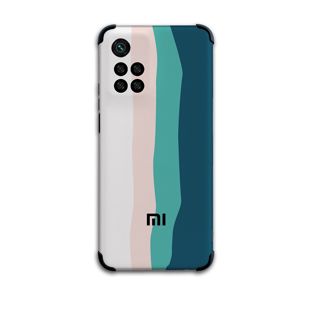 Ốp điện thoại silicon màu cầu vồng gradient cho Xiaomi POCO M4 Pro M3 F3 X3 GT 5G