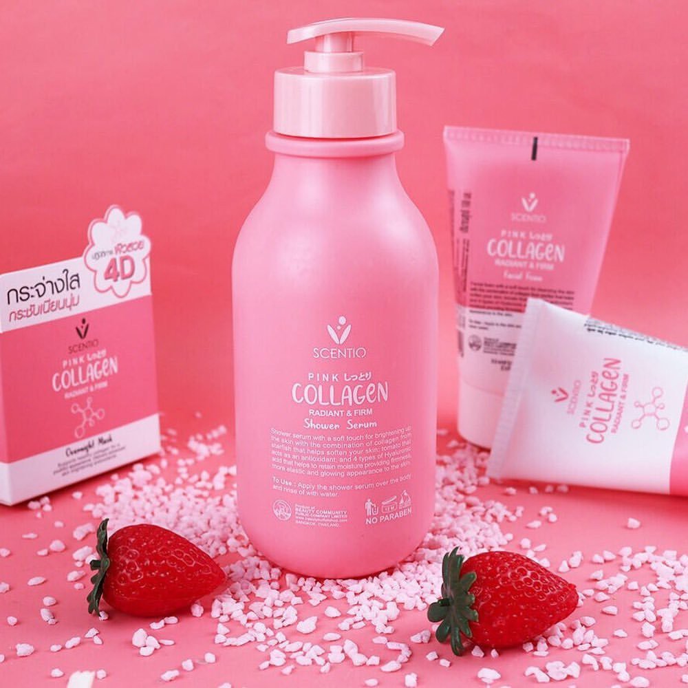 Ảnh Sữa tắm dưỡng sáng và săn chắc da Scentio Pink Collagen Radiant & Firm Shower Serum 350ml 3