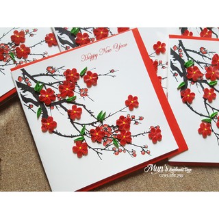 25 MẪU] Thiệp Tết giấy xoắn handmade ❤ Xuân 2024 - Quilling cards ...