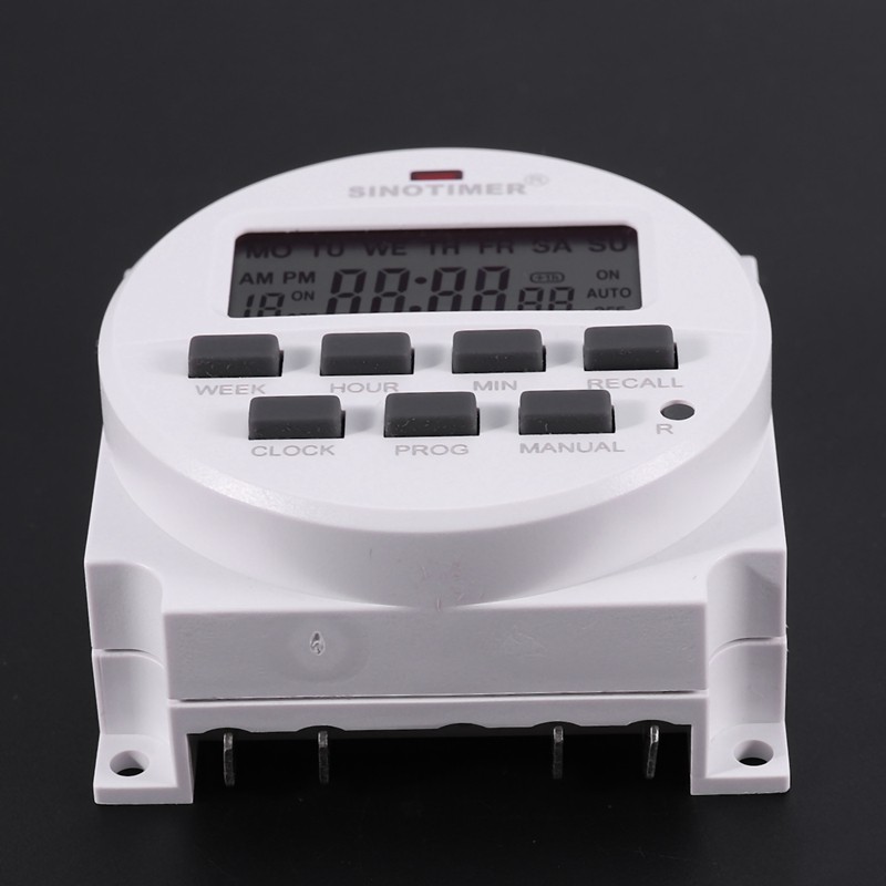 Sinotimer Tm618H-2 220V Ac Công tắc thời gian kỹ thuật số Điện áp đầu ra 220V 7 ngày Công tắc hẹn giờ lập trình hàng tuần cho ứng dụng đèn