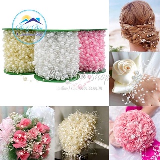Cuộn 10m Chuỗi Ngọc Hạt Trai Trang Trí Hoa Cưới Cho Cô Dâu, Trang Trí Tiệc Cưới - Bi & Bin Handmade Shop