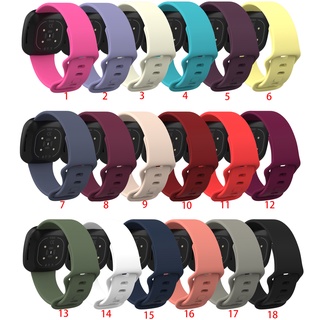 Dây Đeo Thay Thế Chất Liệu Silicon Màu Trơn Cho Fitbit Versa 3 / Fitbit Sense