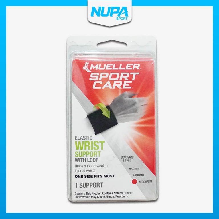 Băng Cổ Tay Mueller Elastic Wrist Support With Loop Black (961