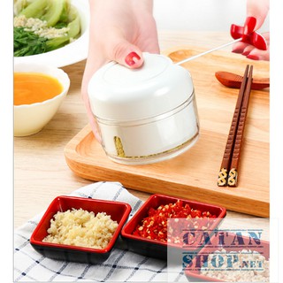 Dụng cụ xay tỏi ớt cầm tay đa năng thế hệ mới, Xay tỏi ớt kéo tay mẫu mới GD265