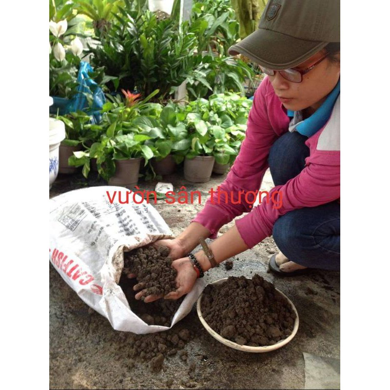 Đất Thịt (5kg) Trồng Cây (Tặng Kèm 100gr Trấu)