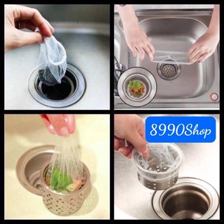 Túi Lưới Lọc Rác Bồn Rửa Chén Bịch Gồm 100 Túi Tiện Dụng