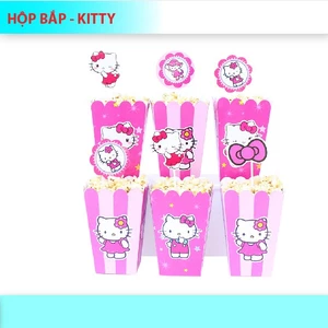 Hộp đựng bắp + tem cắm mẫu bé gái SET 6 cái