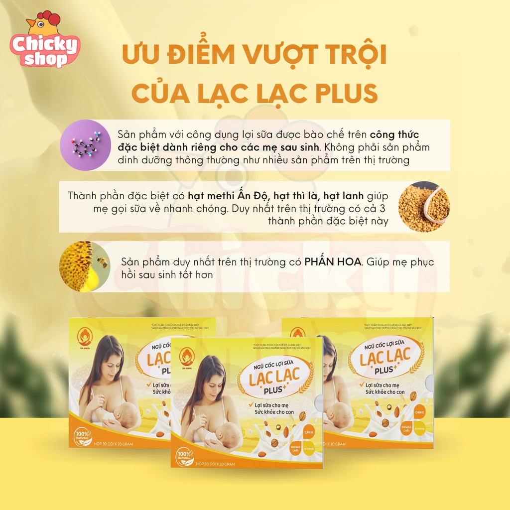 Ảnh Ngũ cốc lợi sữa đặc biệt Lạc Lạc Plus Dr.Maya 600g giúp mẹ sữa nhiều hơn, thơm hơn, bé tăng cân tốt 3