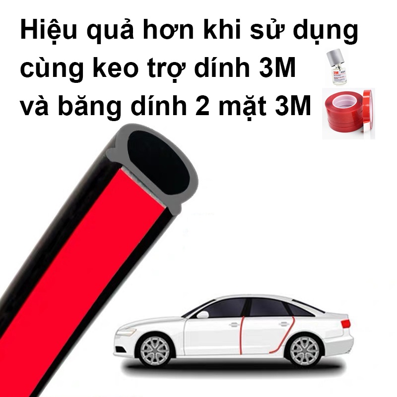 Gioăng cao su D, ron D, zoăng cao su chữ D chống bụi, doăng cao su dán cánh cửa, nắp caplo nắp cốp xe oto xe hơi