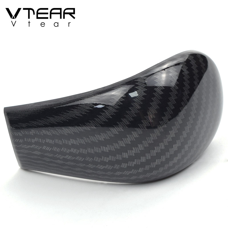 Vtear cho Nissan Navara NP300 Terra X-Trail Rogue Qashqai XTrail 2014-2020 bánh răng đầu chuyển núm bọc xe sợi carbon ô tô tự động tạo kiểu phụ kiện trang trí