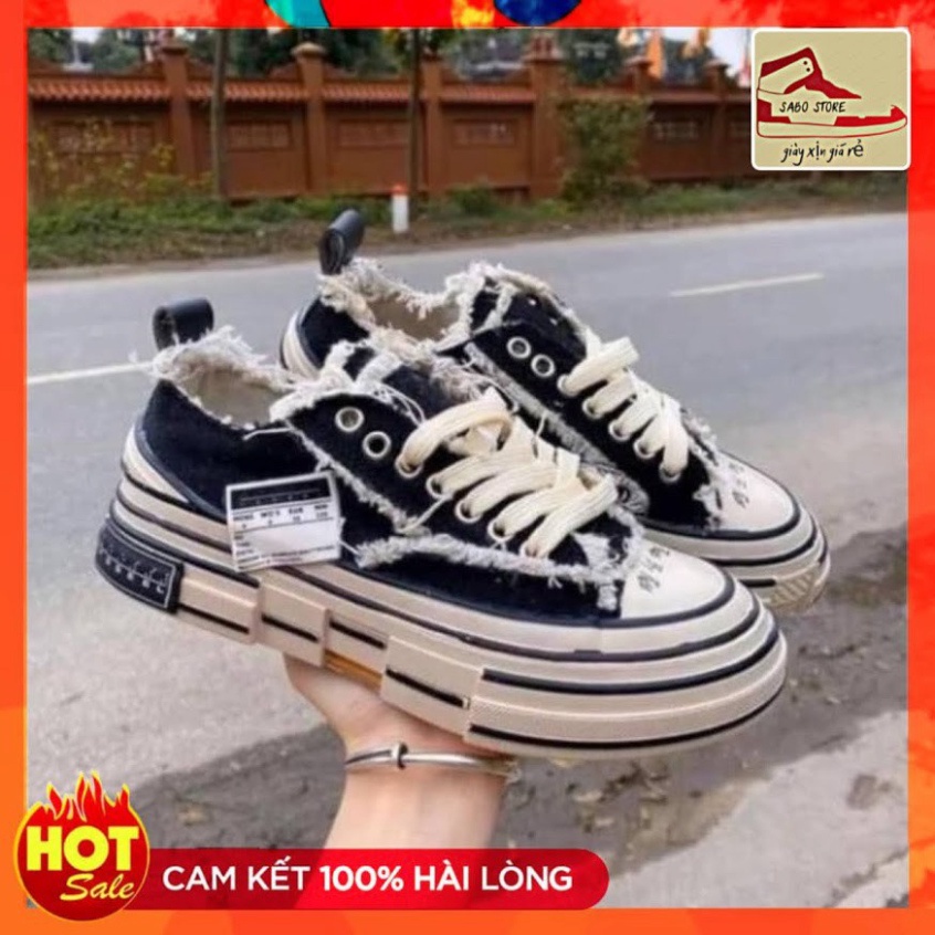[Xả kho] Giày xvessel đế gỗ, giày cv rách độn đế đủ size nam nữ full ...
