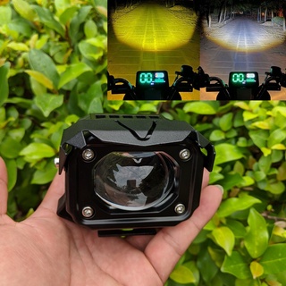 Đèn trợ sáng bi cầu F22X Pro xe máy ô tô siêu sáng 80W 2 chế độ cốt vàng pha trắng hàng cao câp dành cho khách víp
