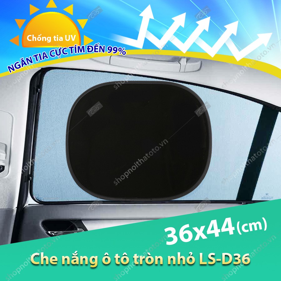 Combo 2 Tấm Che Nắng Ô Tô Phim Cách Nhiệt Tròn Nhỏ CIND LS-D36 (36*44 cm)