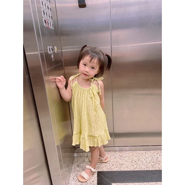 Váy 2 dây cho bé đi biển, đầm xinh cho bé đi chơi TNB