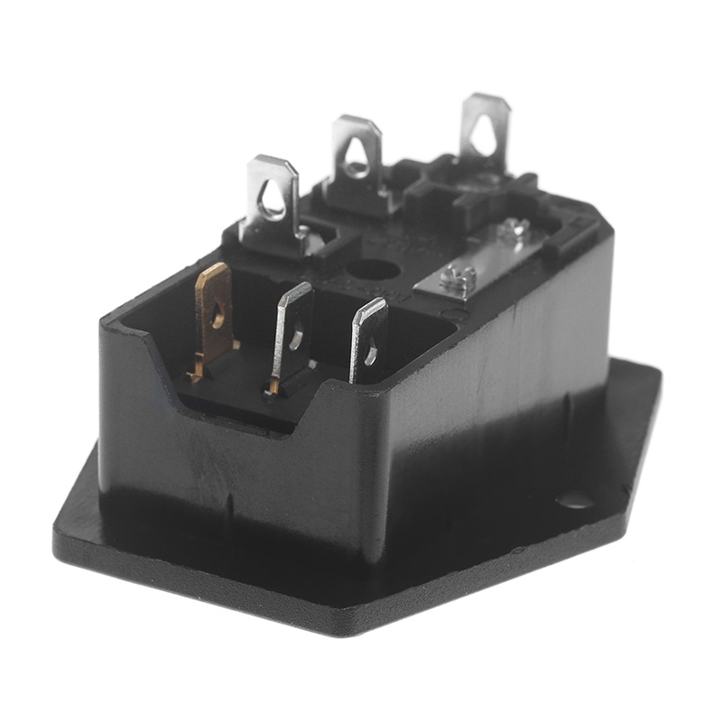 POP 10Amp 250V Đầu vào Mô-đun phích cắm Ổ cắm điện nam có cầu chì Công tắc 3 chân IEC320 C14