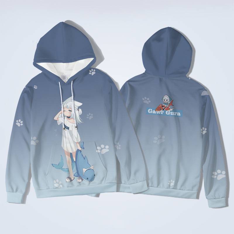 Áo Cosplay Gawr Gura Hololive Unisex Hoodie