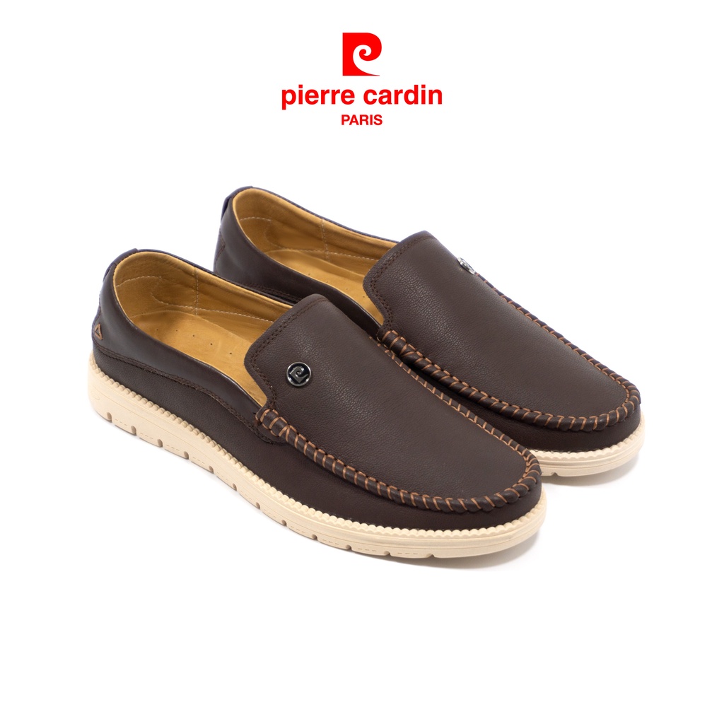 Ảnh Giày lười nam Pierre Cardin da bò thật, đế cao su chống trượt, đính họa tiết logo sang trọng -  516 chính hãng 3