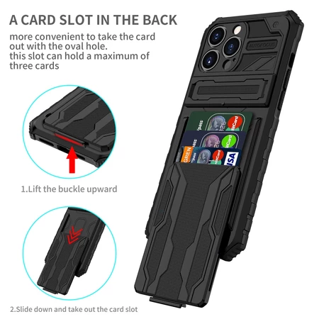 Lưng Điện Thoại Chống Sốc Có Ngăn Đựng Thẻ Dành Casing For iPhone 13 Pro Max Case For iPhone 14 Pro Max Cases iPhone 14 Max Shockproof Bracket Card Slot Hybrid Armor Holder Phone Cover Case