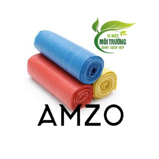 AMZO_COMBO 19 CUỘN ĐỰNG RÁC TỰ PHÂN HỦY SINH HỌC NHIỀU MÀU LOẠI TRUNG 55X65CM