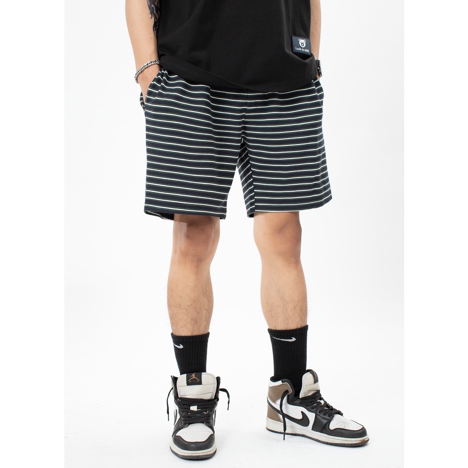 Quần Short Thun Nam Sọc Ngang Lados 4055 – Form rộng rãi, thoải mái