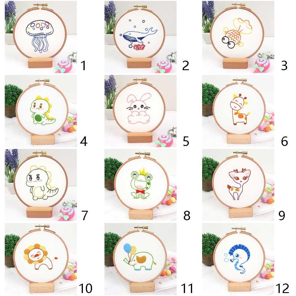 ODAKA DIY Bộ dụng cụ thêu thủ công DIY Dụng cụ đục lỗ thủ công Bastidor Para Pakketten Kruissteek Phụ kiện may vá Vòng thêu