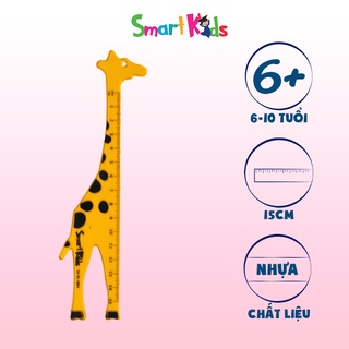 Thước con hươu ngộ nghĩnh RL04 dành cho học sinh cấp 1, cấp 2, cấp 3, nhựa dẻo bền, màu sắc bắt mắt