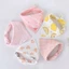 Set 5 Yếm Ăn Cotton In Họa Tiết Hoạt Hình Xinh Xắn Dành Cho Các Bé