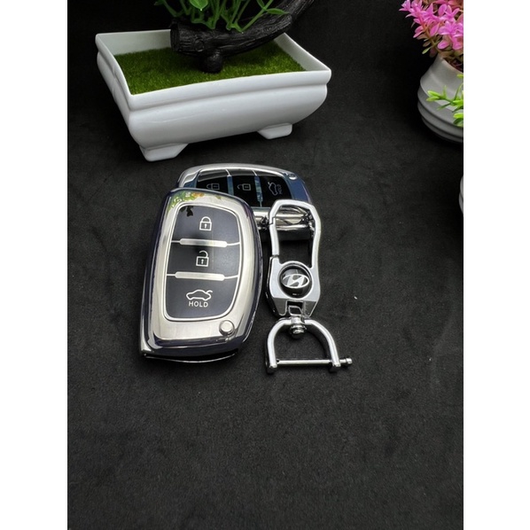 BỌC CHÌA KHÓA TPU mạ Inox HUYNDAI I10, TUCSON, ELANTRA CHÌA THÔNG MINH