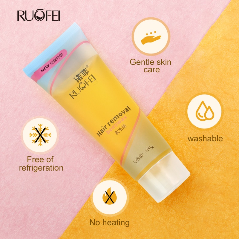 Ảnh RUOALL Wax Lông Nách Chân Tay Bikini Tẩy Lông Tận Gốc Dạng Sáp Wax 100g 3