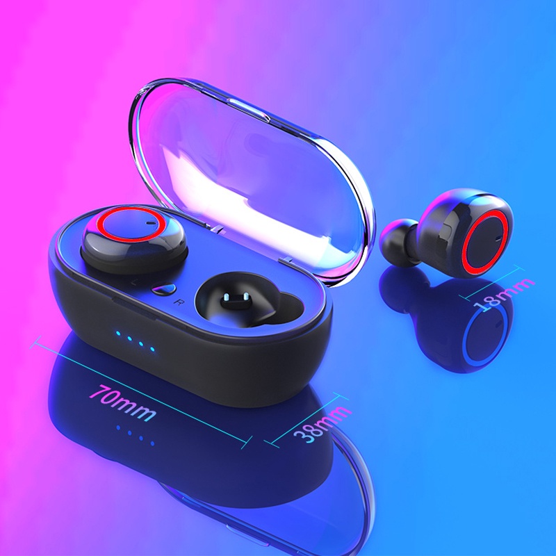 Tai Nghe Bluetooth Y50 Tws 9D Chống Thấm Nước Kiểu Dáng Thể Thao