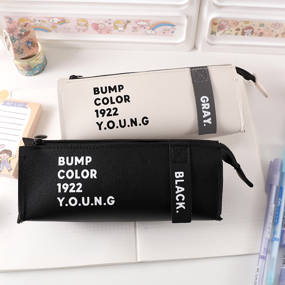(Thaosi8420) Hộp đựng bút, túi đựng bút Bump Color 1922 Young tag màu KT 19*6.5*7