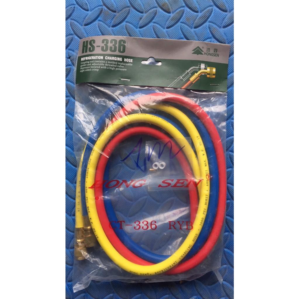 Bộ Dây Nạp Gas R410 Hongsen Model HS-336 RYB (1 Bộ = 3 Sợi 100 cm ...