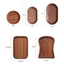 MECOVED Đĩa Ăn Nhẹ Tròn Chắc Chắn Bộ Đồ Ăn Khay Gỗ Bánh Mì Món Tráng Miệng Trái Cây Khô Đĩa Gỗ