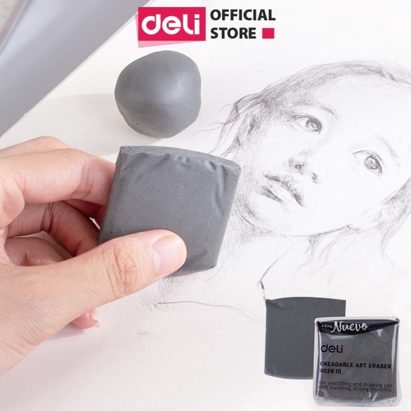 Product image Tẩy đất sét cho mỹ thuật cao cấp Deli - 1 viên - EH02610