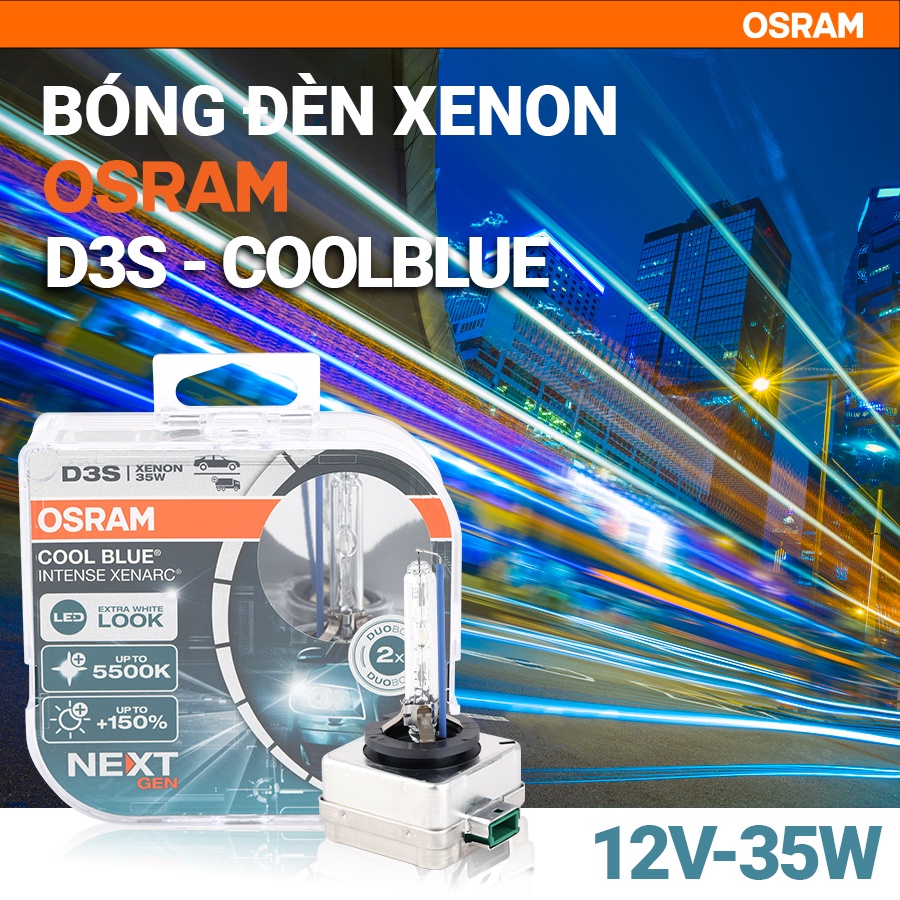 OSRAM XENARC COOL BLUE INTENSE D3S HID, lámpara de xenón, lámpara de descarga, 66340CBI, estuche (1 unidad