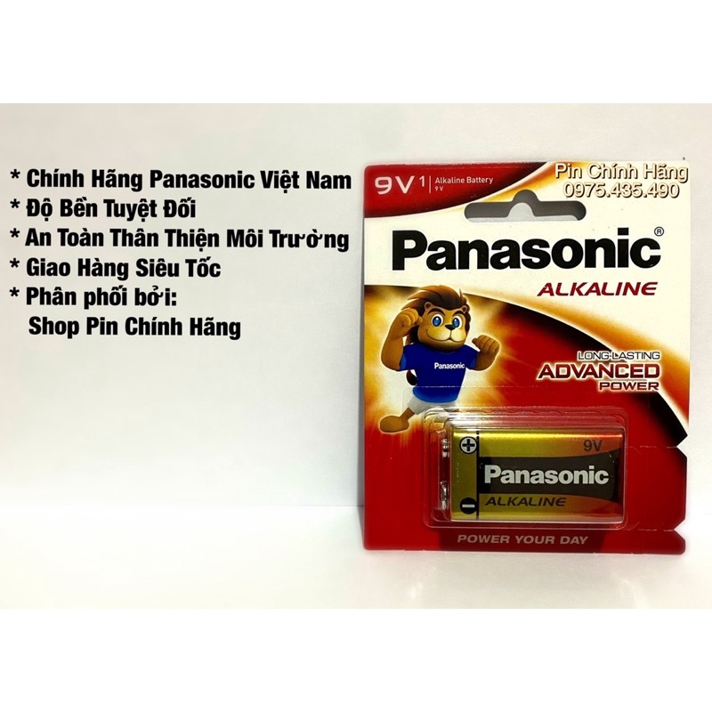 Pin 9V Alkaline Panasonic Made in ThaiLand Shopee Việt Nam
