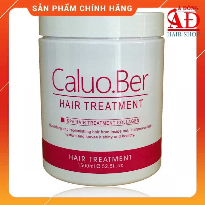 [+Mũ trùm] [Caluober] Dầu hấp ủ tóc siêu mượt collagen Caluo.Ber Hair Spa dạng kem bơ 1500ml