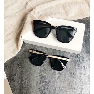 Kính mát B55 đen unisex chân vàng