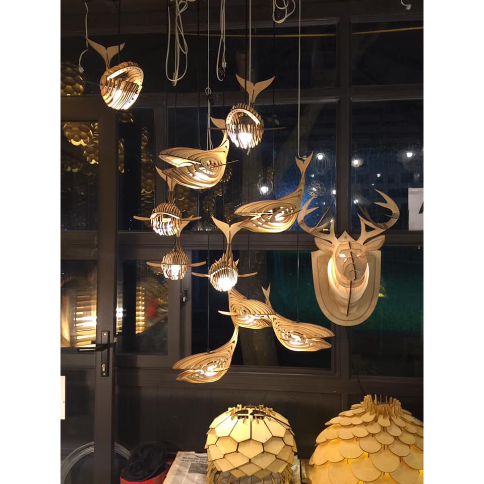 Đèn Gỗ DIY 013 trang trí nội thất ,cửa hàng