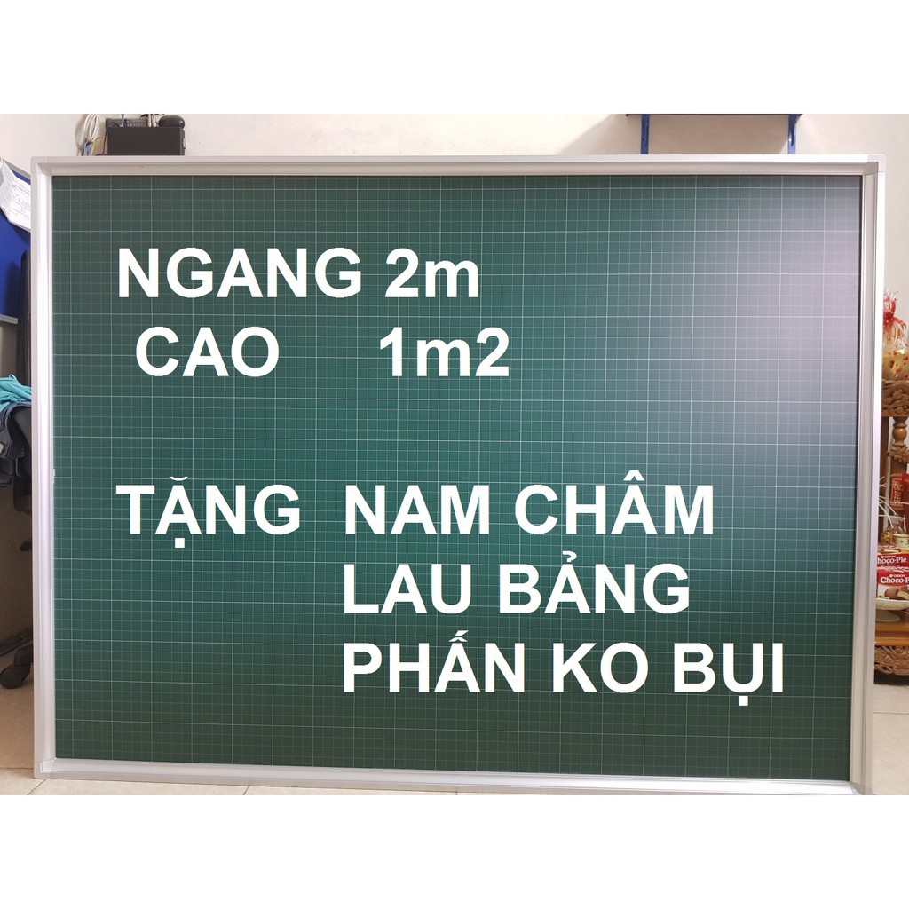 BẢNG TỪ XANH VIẾT PHẤN KẺ Ô LY TIỂU HỌC CAO CẤP KÍCH THƯỚC 120 x 200 cm  TẶNG KÈM NAM CHÂM + LAU BẢNG + PHẤN | Shopee Việt Nam