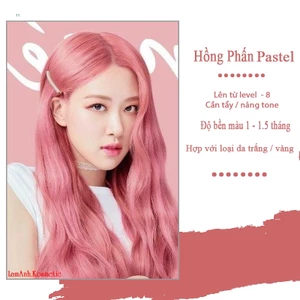Thuốc nhuộm tóc màu HỒNG PASTEL 100ml lên mầu chuẩn tone
