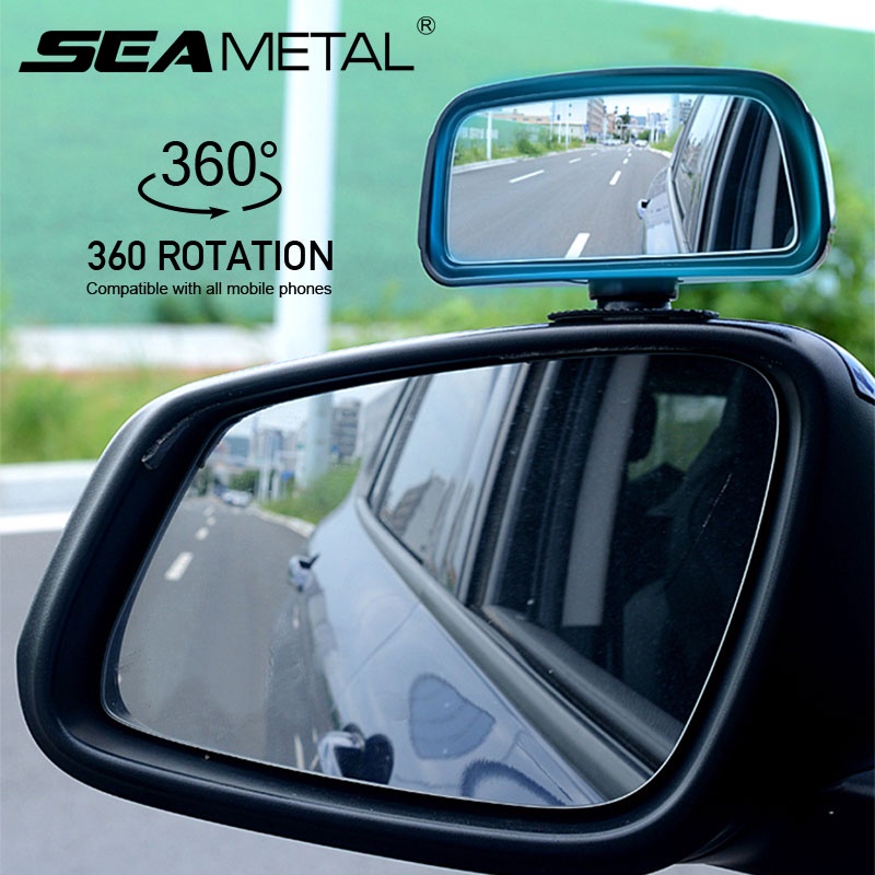 SEAMETAL Gương Chiếu Hậu Góc Rộng Xoay 360 Độ Tùy Chỉnh Tiện Dụng Cho Xe Hơi